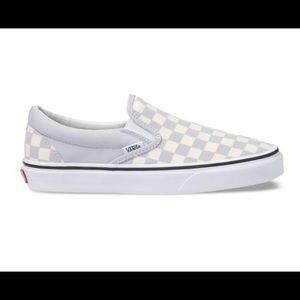 Vans Slip-On Checkerboard in Grey and True White
